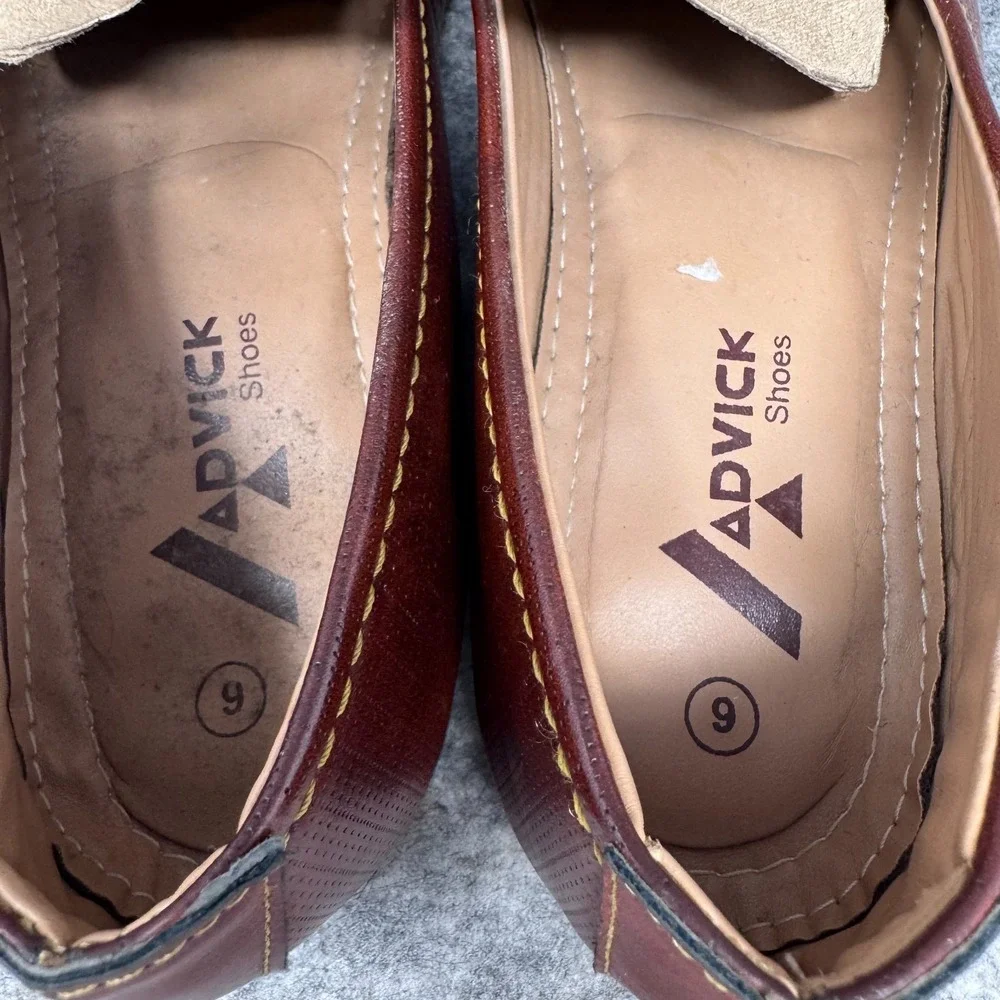 Indian Mojari Jutti Shoes Mens US Sz 10 Handmade Ethnic Leather Loafers Advick